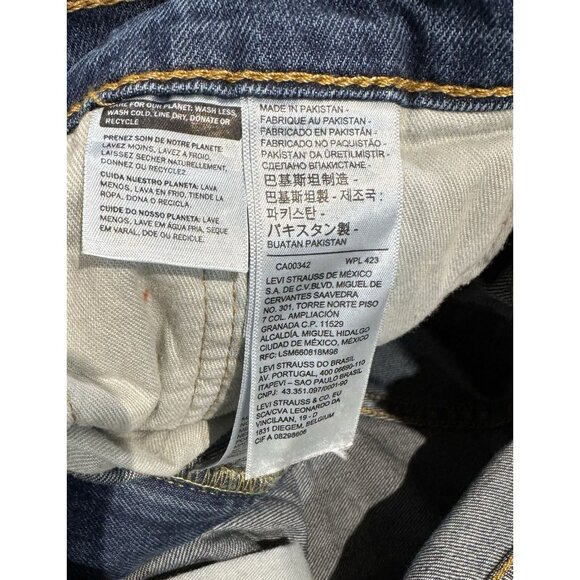 Levi's 511 Men's Slim Fit Jeans W32 L30 Dark Wash Blue Denim Straight Leg - Picture 12 of 15